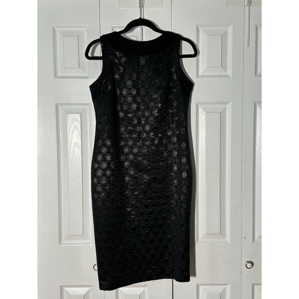 Tory Burch Sleeveless Shift Dress Logo Zip Sz 8 Geometric